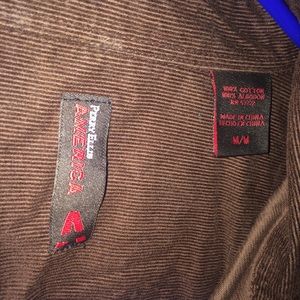 Perry Ellis America button down corduroy brown M